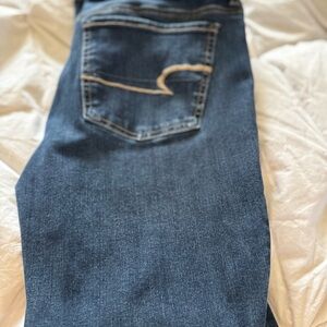 American Eagle Outfitters Denim with Tan Patch